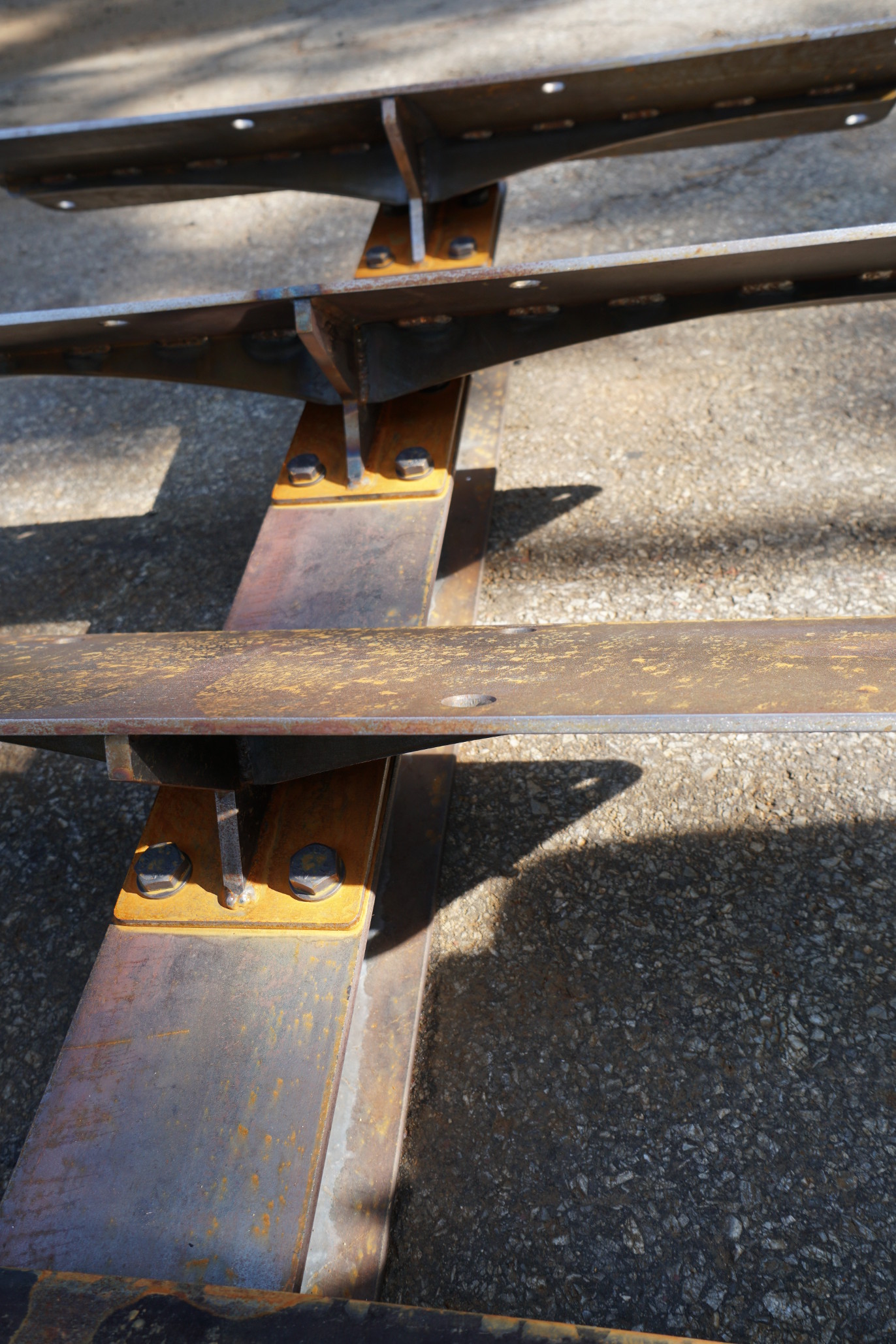 rusted steel cantilevered stairs detail5