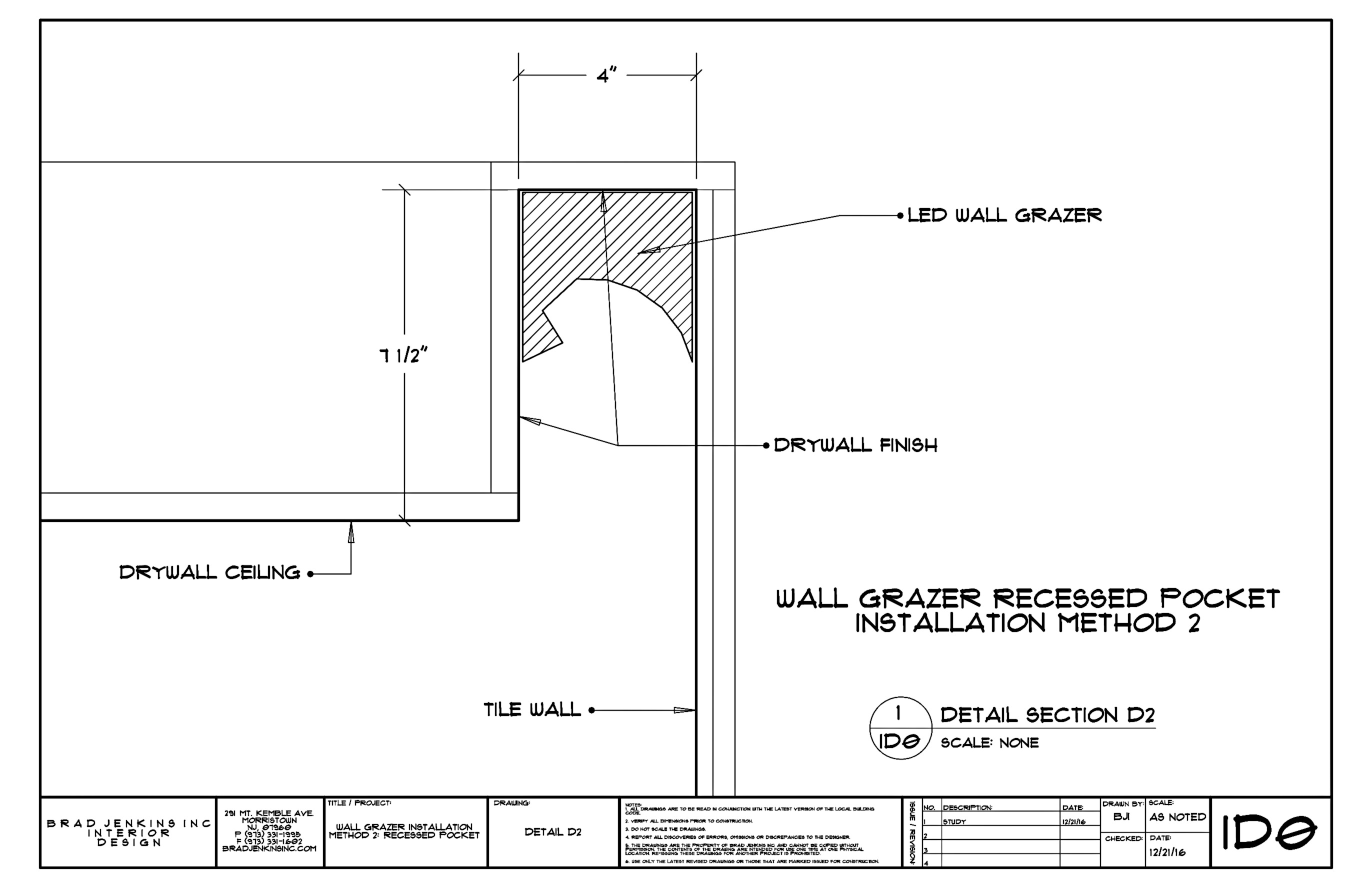 wall grazing light fixture installation method 2 recessed pocket